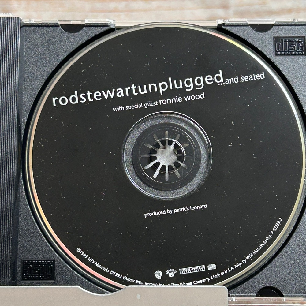 Rod Stewart Unplugged and Seated CD 1993 Warner Bros Ronnie Wood Rock